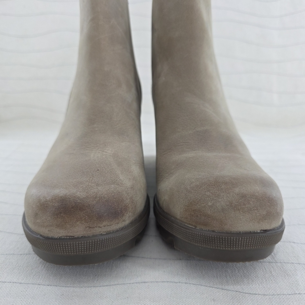 Sorel Womens Joan of Arctic Tan Leather Wedge Ankle Booties Shoe NL3365-240 Sz 7 - Picture 5 of 16